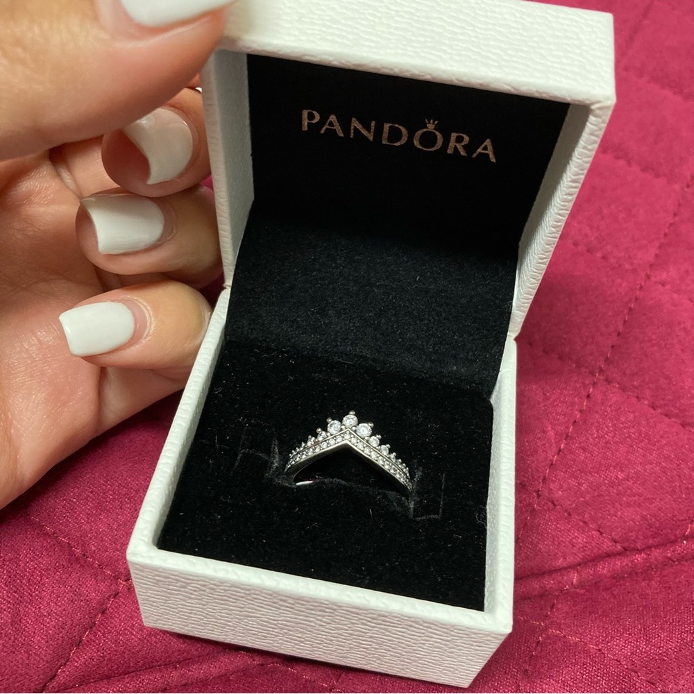 PANDORA Princess Wishbone Ring in Silver size 7